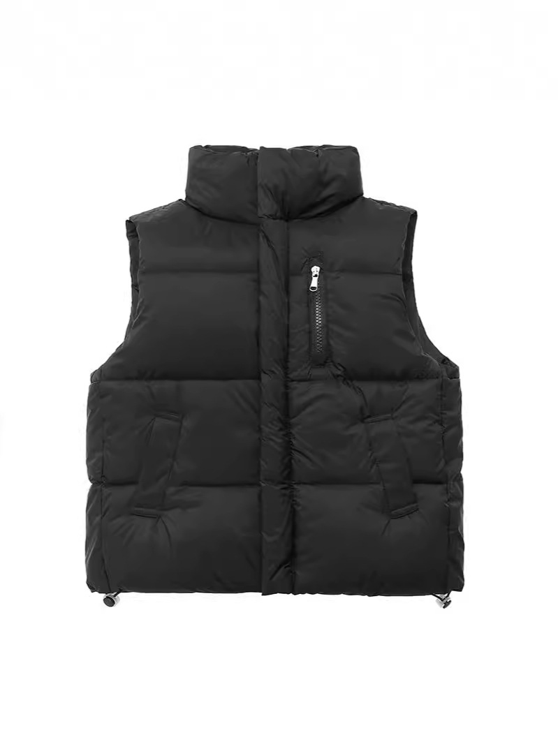 2024 New Children's Down Vest Men's and Women's Middle and Big Children's Vertical Collar Ware White Duck Down Outer Wearing Vest