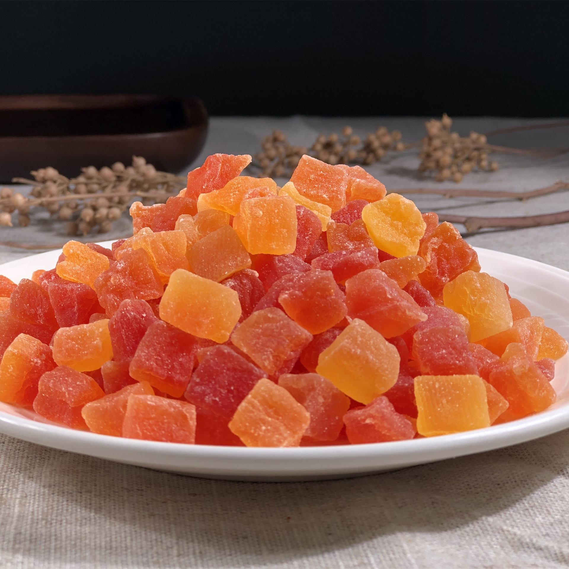 Кубики папайи из Таиланда, сырьё для выпечки, фруктовый чай