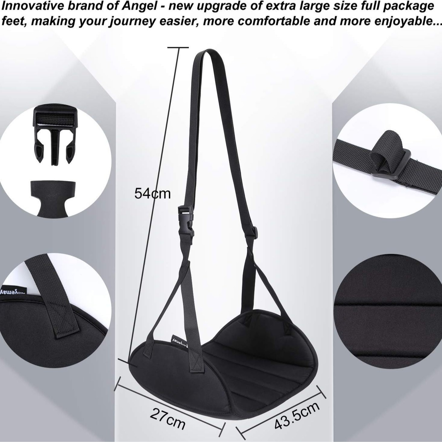 Popular New Travel Footrest Hammock Office Footrest Strap Airplane High-Speed Rail Footrest Hammock Footrest Travel