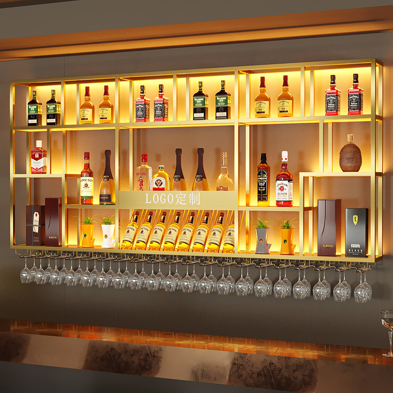 Bar Bar Bar Wine Rack Wall Hanging Red Wine Cabinet Hanging Wine Display Rack Wall Creative Storage Rack for Red Wine