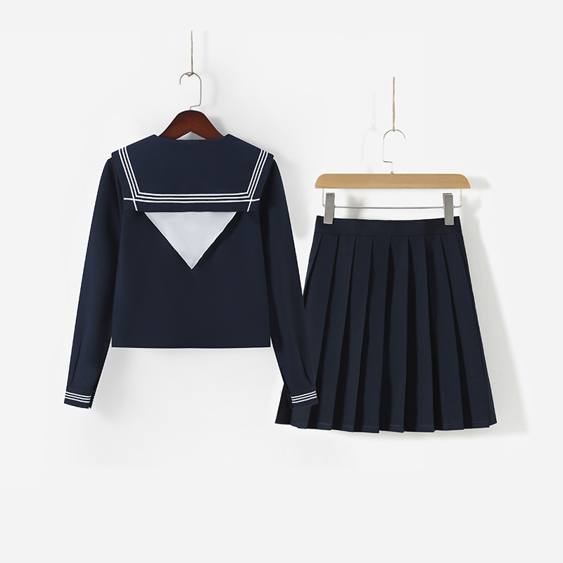 Manufacturer Supplies Japanese Style Jk Uniforms, Three Genuine Basic Sailor Uniforms, Preppy Style School Uniforms for Women