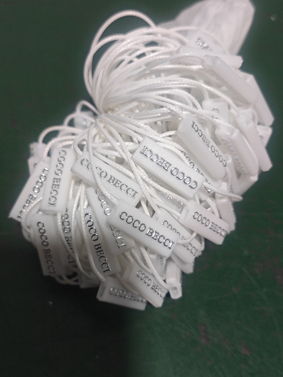 Clothing hanging grain tag rope buckle bronzing wax rope polyester rope cotton rope