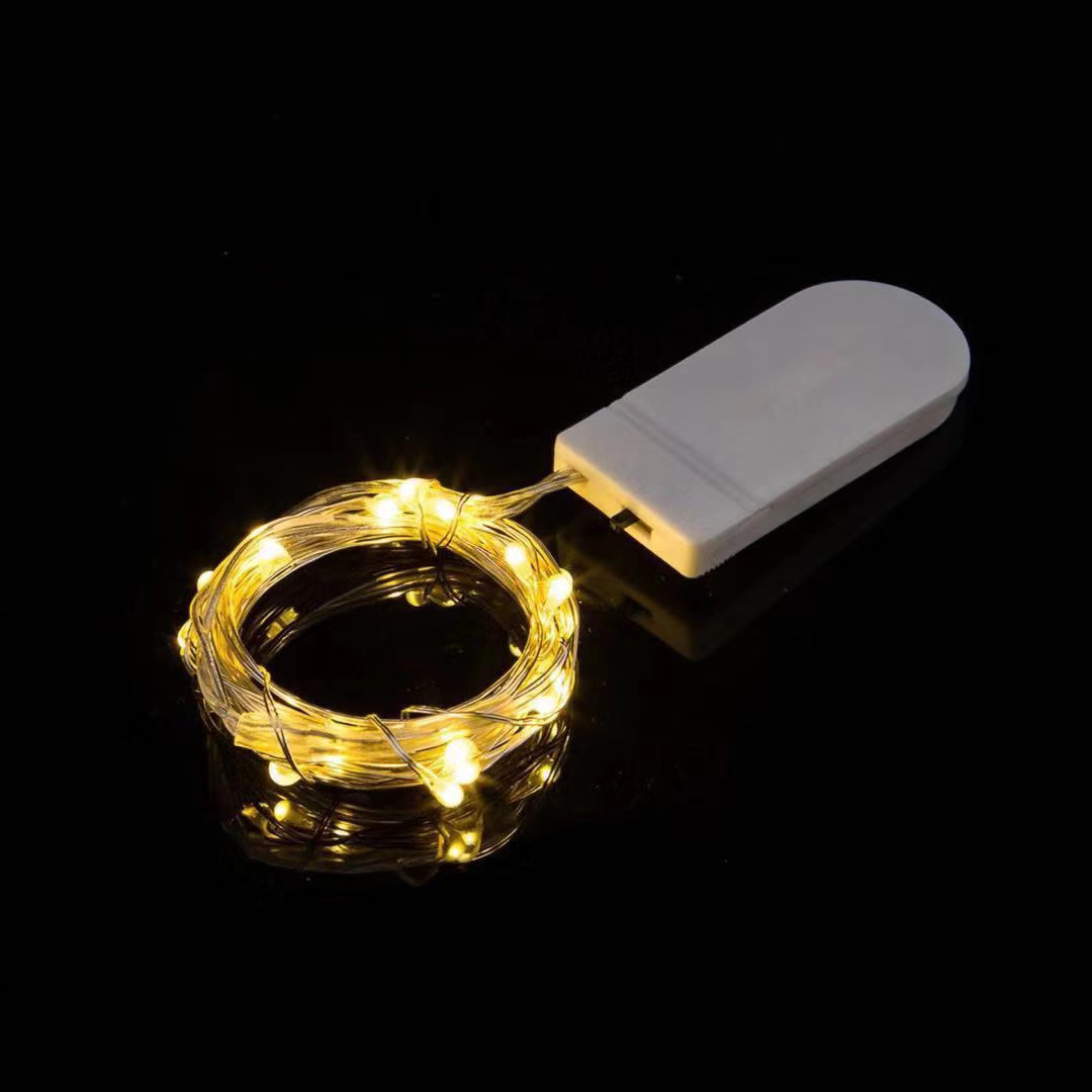 Светодиодная кнопочная гирлянда кнопка батарейный блок медная проволока гирлянда ручная работа цветная гирлянда подарочная коробка