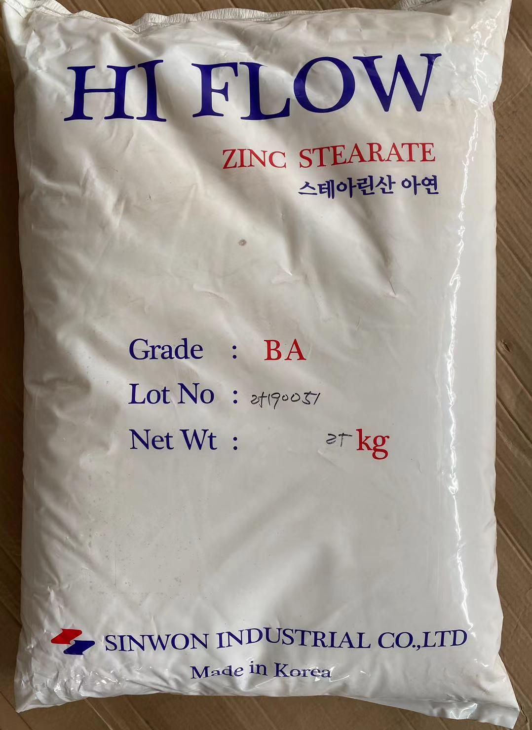 Zinc Stearate Korean Xinyuan Original Packaging White Granules Hi-Flow Series Ba Thermal Stabilizer