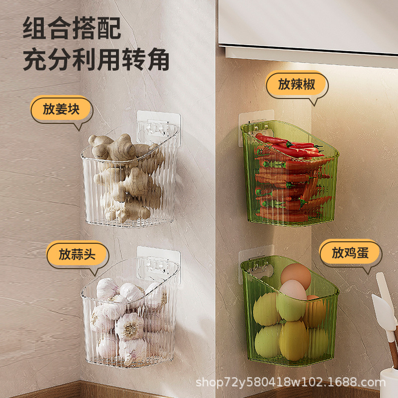 Ginger Garlic Storage Basket Kitchen Wall Hanging Storage Basket Ginger Garlic Storage Rack Wall Hanging Garlic Box Storage Box