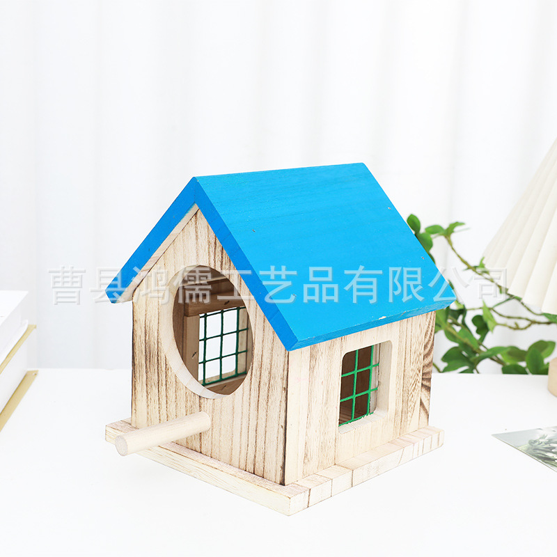 Wooden Creative Hamster Shelter Small Animal Landscaping Supplies Solid Wood Small House Flower Rat Guinea Pig Wooden House