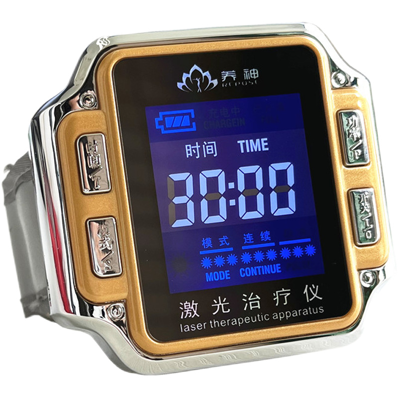 Полупроводниковый лазерный терапевтический прибор, часы для контроля трех высоких показателей: давления, липидов, сахара в крови, физиотерапевтический прибор для сердечно-сосудистых и цереброваскулярных заболеваний, ринита, заложенности носа