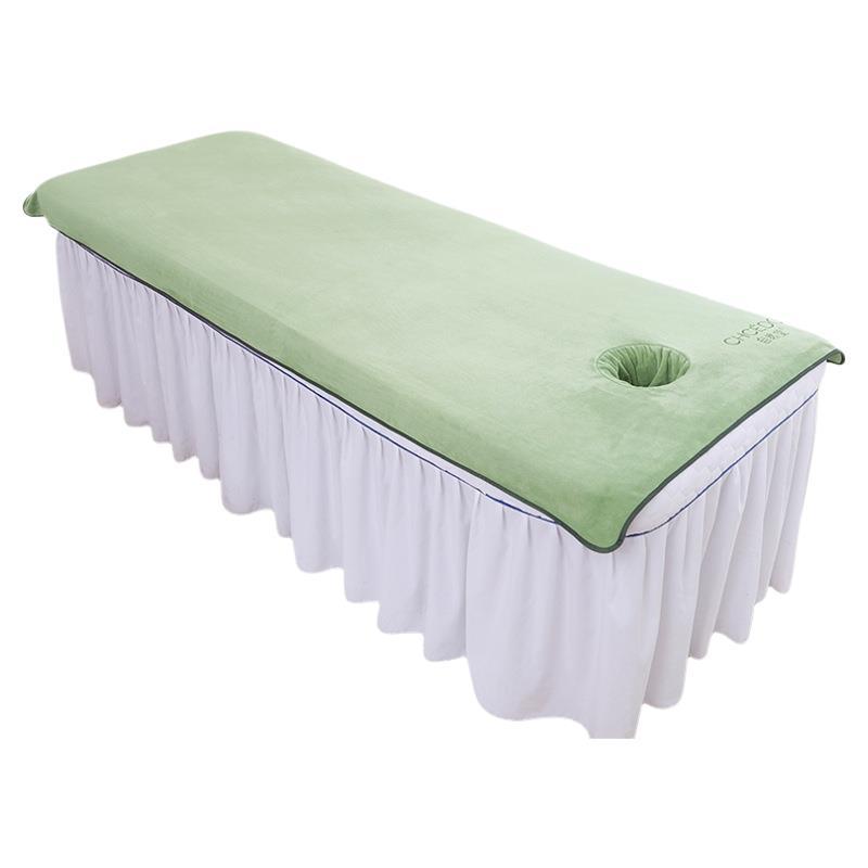 Special towel for beauty salon ear picking physiotherapy massage bed towel matcha color pillow towel breast towel soft absorbent factory LOGO