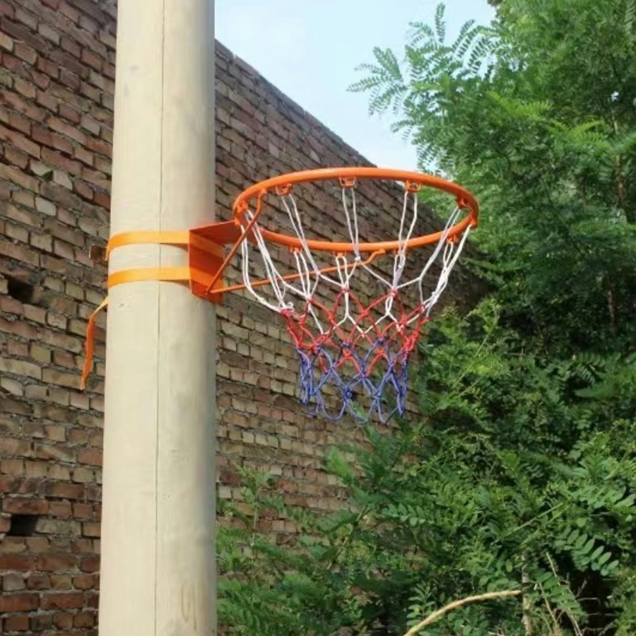 Cross-Border Wholesale Basketball Hoop Outdoor Sports School Spring Basketball Hoop Wall-Mounted Spring Basketball Hoop