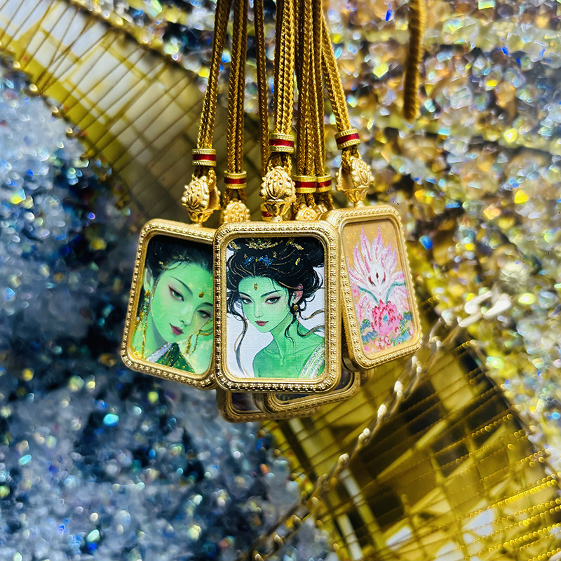 2 × 3, полуручная роспись, золотой цвет, черный богатство, девятихвостая закрилам, коробка Гаву, фабрика танки