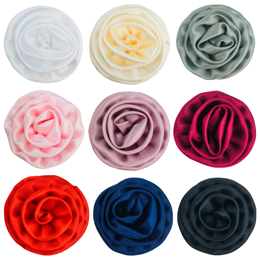 7 см атласный цветок-трубка, корсаж, головной убор, ручная работа, цветок с детскими туфлями