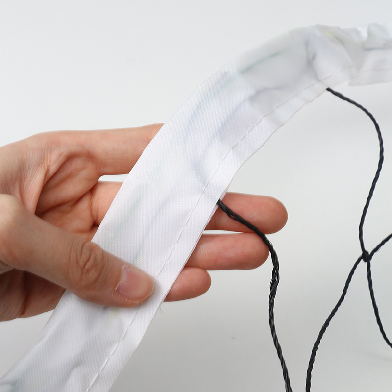 Volleyball Net Polyethylene Knotless Volleyball Net Cross-Border Four-Sided Edge with Steel Wire Portable Net Wholesale Outdoor