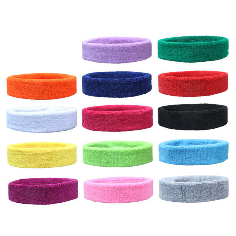 Cross-Border Sports Headscarf Sweat-Absorbent Headband Knitted Towel Men's and Women's Basketball Fitness Running Yoga Anti-Sweat Headband Customization