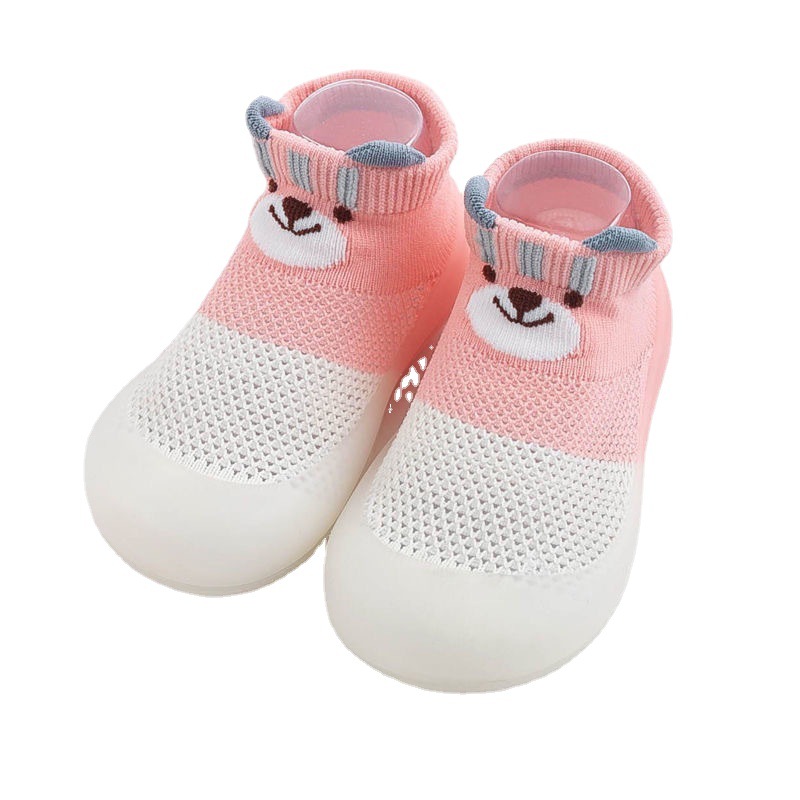Autumn and Summer New Piggy Baby Toddler Shoes Soft Sole Mesh Breathable Cartoon Cute Baby Floor Socks and Shoes Wholesale