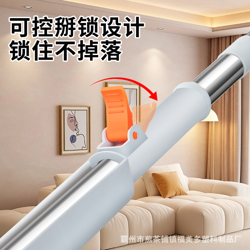 Extracted aluminum alloy panel hands-free mop chenille with cloth mop