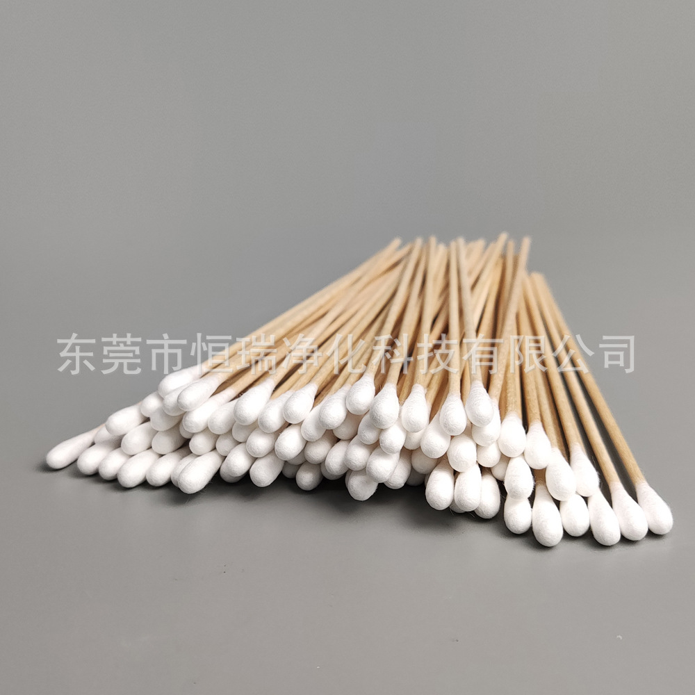 15cm single head degreased wood pole cotton swab 6 inch long birch pole dust-free cotton swab purification cotton swab long cotton swab