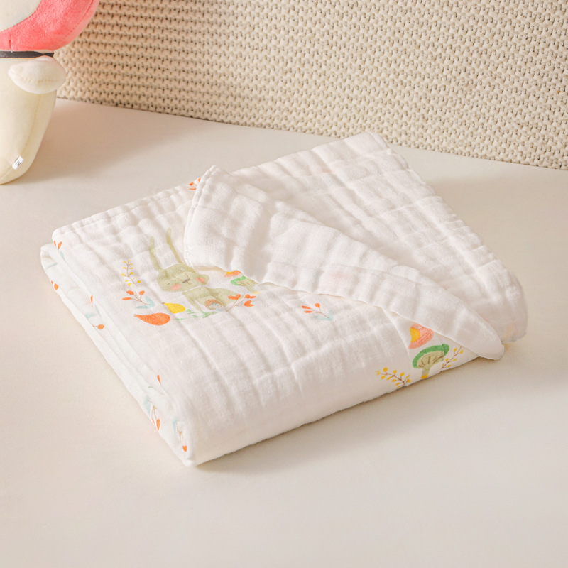 High-Density Baby Gauze Bath Towel Class a 6-Layer Baby Pure Cotton Newborn Seersucker Kidsren's Quilt Kindergarten Nap Blanket
