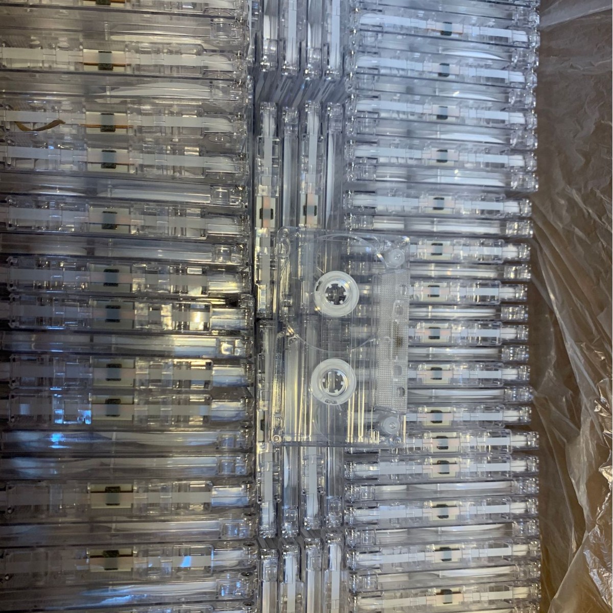 Audio Tape Cartridge Transparent Shell Refitting Metal Small Opening Shell No Inner Core No Outer Box Recording Shell Magnetic Tape Shell