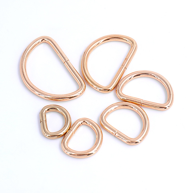 In-Stock Iron D-Ring Buckle, Bag Hardware Accessories, D-Shaped Buckle for Shoulder Straps, Key, Semi-Circular Metal D-Ring Buckle
