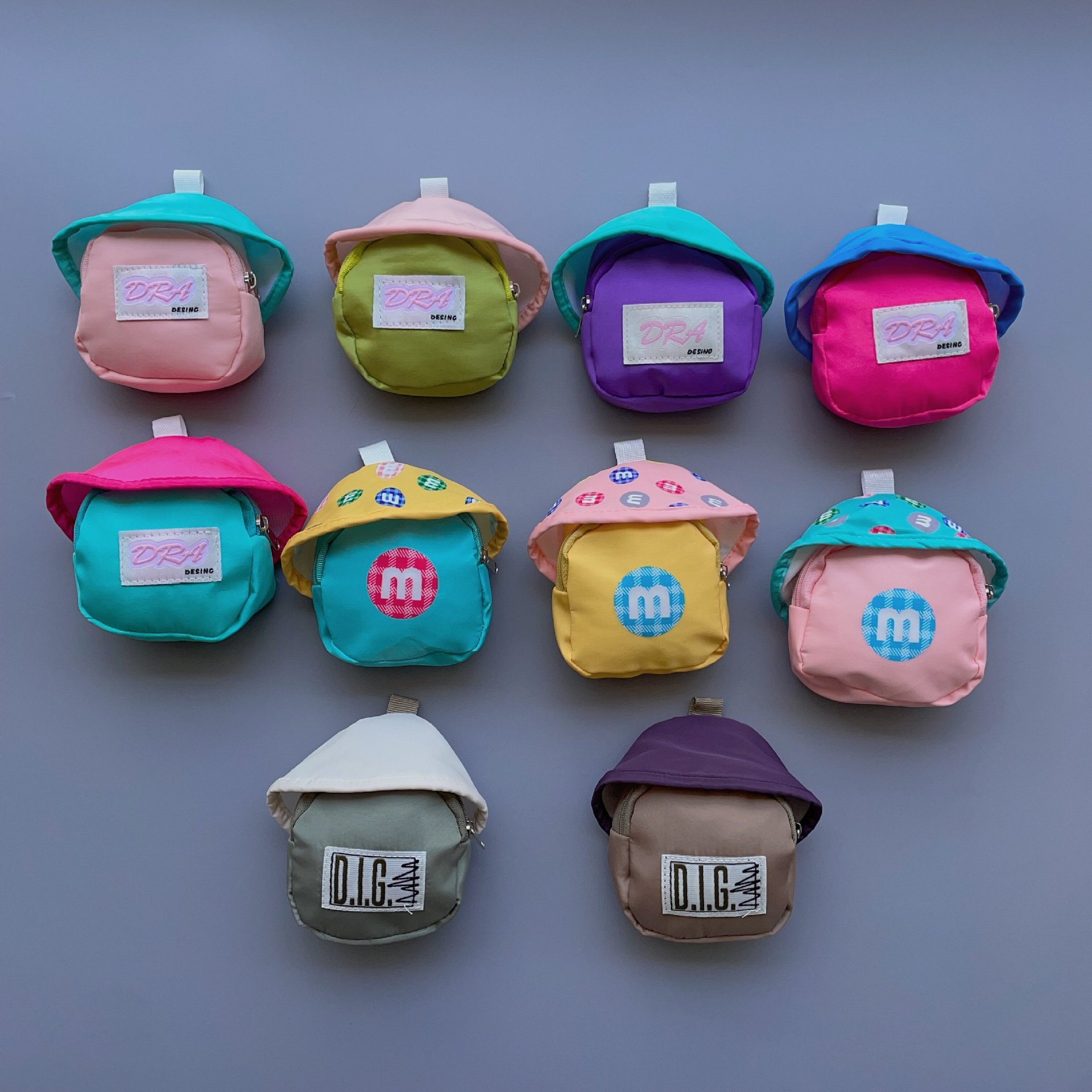 Little Red Book Explosions Color Headset Coin Purse Pendant Mini School Bag Mushroom House Accessories Storage Mobile Phone Lanyard Bag