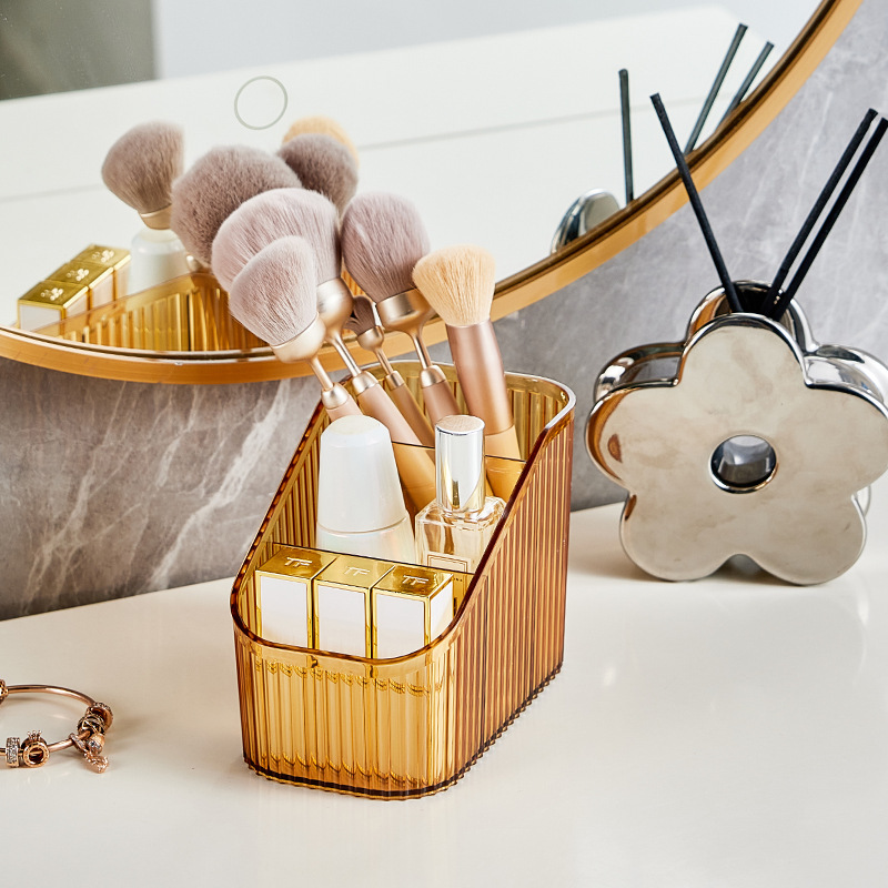 Five-grid storage box light luxury cosmetics storage box student desktop home dressing table lipstick skin care finishing box