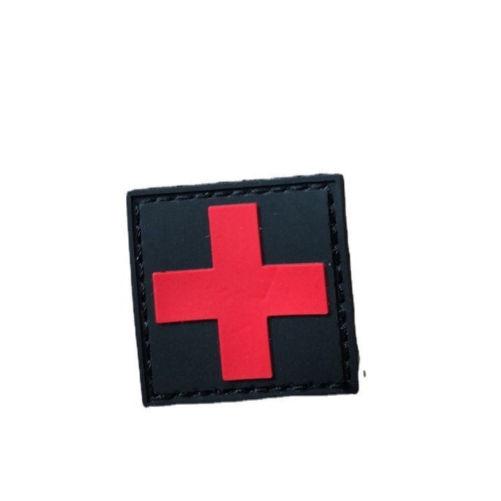 PVC Sticking Stamp 38*38cm Black and Red PVC Sticking Stamp Medical Bag Universal Label PVC Stamp