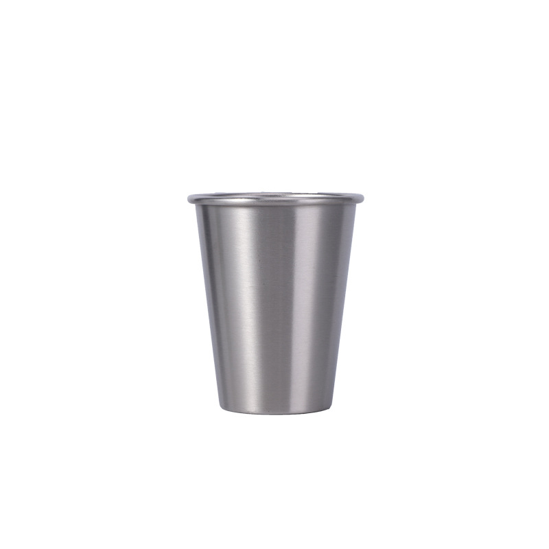 New Simple Stainless Steel Water Cup Single-Layer Beer Cup Cold Drink Cup Mouthwash Cup Juice Cup Restaurant Tea Cup Water Cup