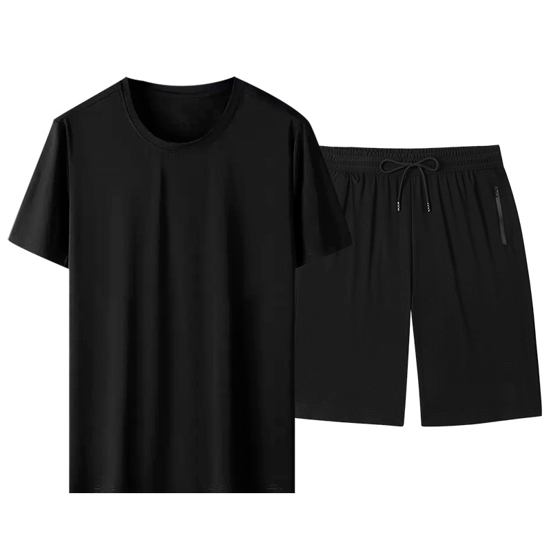 Long T6010T-shirt-D7010B ice silk shorts-C8010B ice silk trousers Joker casual suit