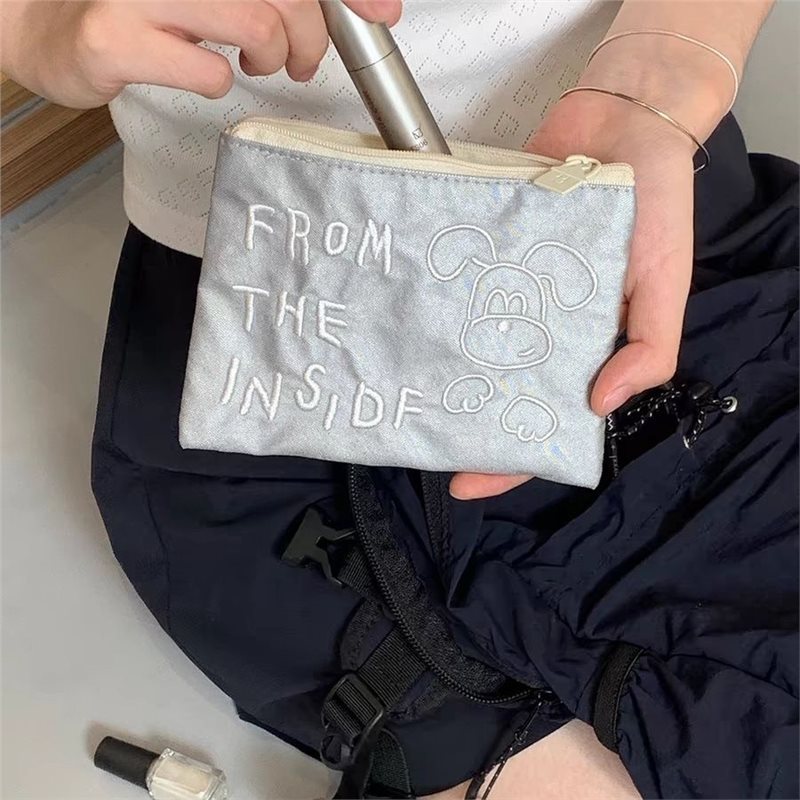 Original Bow Silver Coin Card Holder Id Lipstick Earphone Design Wallet Women's Storage Bag