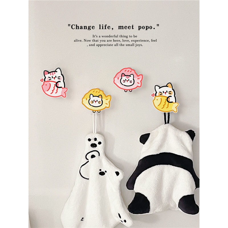 Acrylic Hook for Hanging Hand Towels and Keys Behind the Door, No-Drill, Traceless Adhesive Hook for Kitchen Use