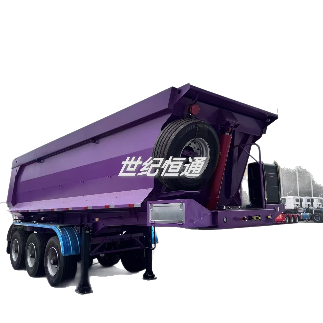 10.3m Axle Dump Semi-Trailer U-Shaped Rear Dump Semi-Trailer Factory Direct Supply Bulk Export