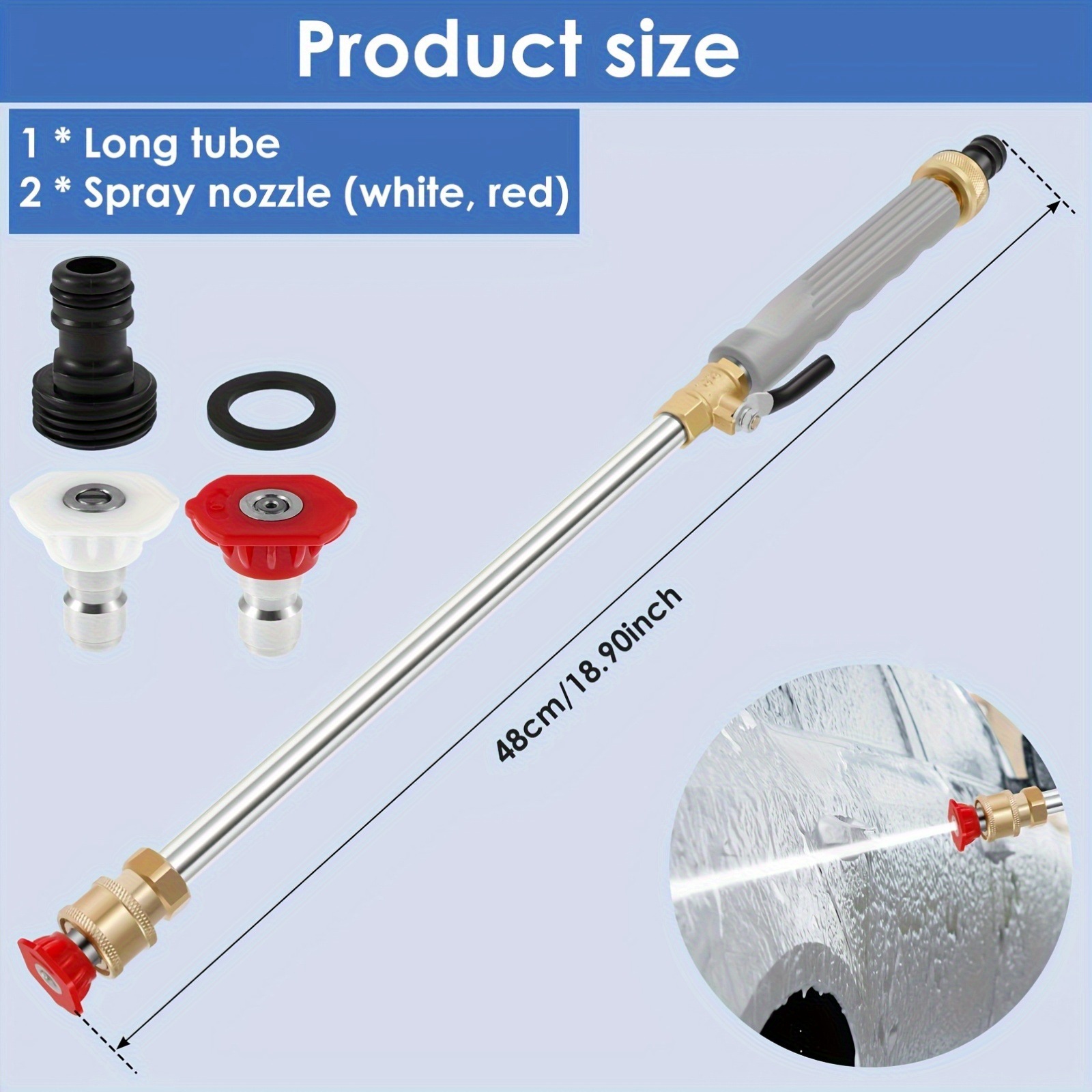 2025 New Cross-Border Dropshipping Heavy-Duty Multifunctional 1-Piece High-Pressure Cleaning Stick Cross-Border Dropshipping