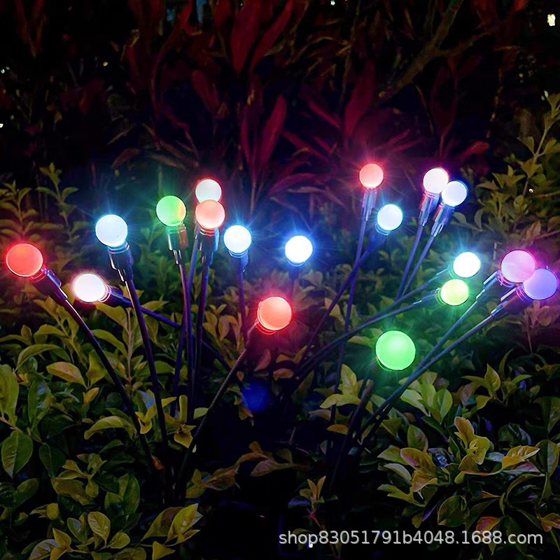 Solar Outdoor Waterproof Firefly Lamp Courtyard Garden Layout Atmosphere Decoration Creative Outdoor Lawn Floor Insert Lamp