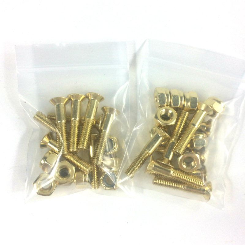 Double Tilt Skateboard Bridge Nails Surfing Longboard Hardware Accessories Inner Hexagonal 1inch Gold Black Silver Screw Board Nails