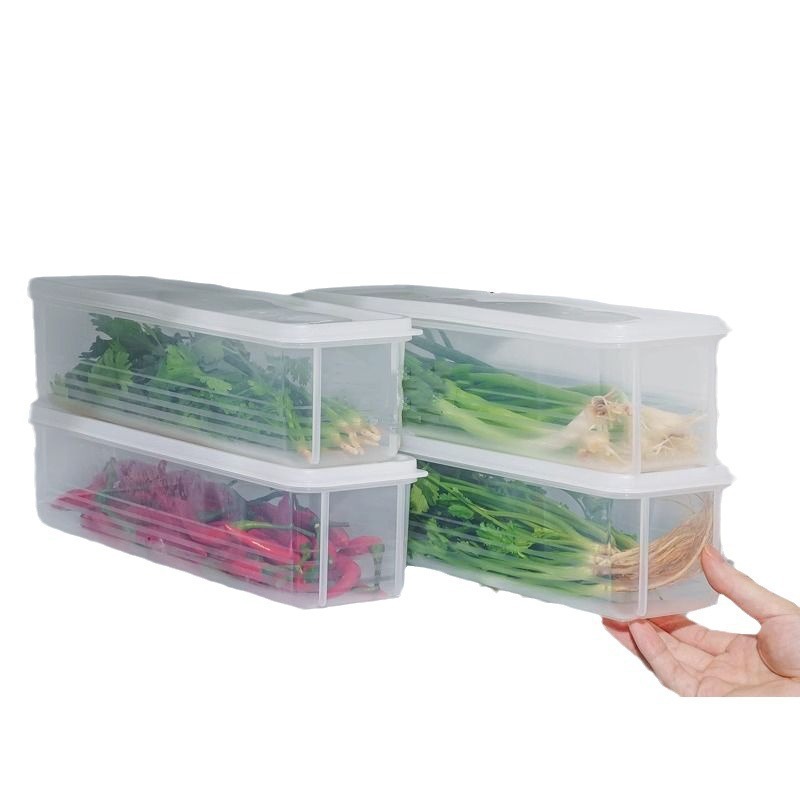 Food-Grade Cilantro Box, Green Onion Storage, Refrigerator Whole Root Thickened Noodle Box, Egg Prep Box, Sealed Box for Ingredients