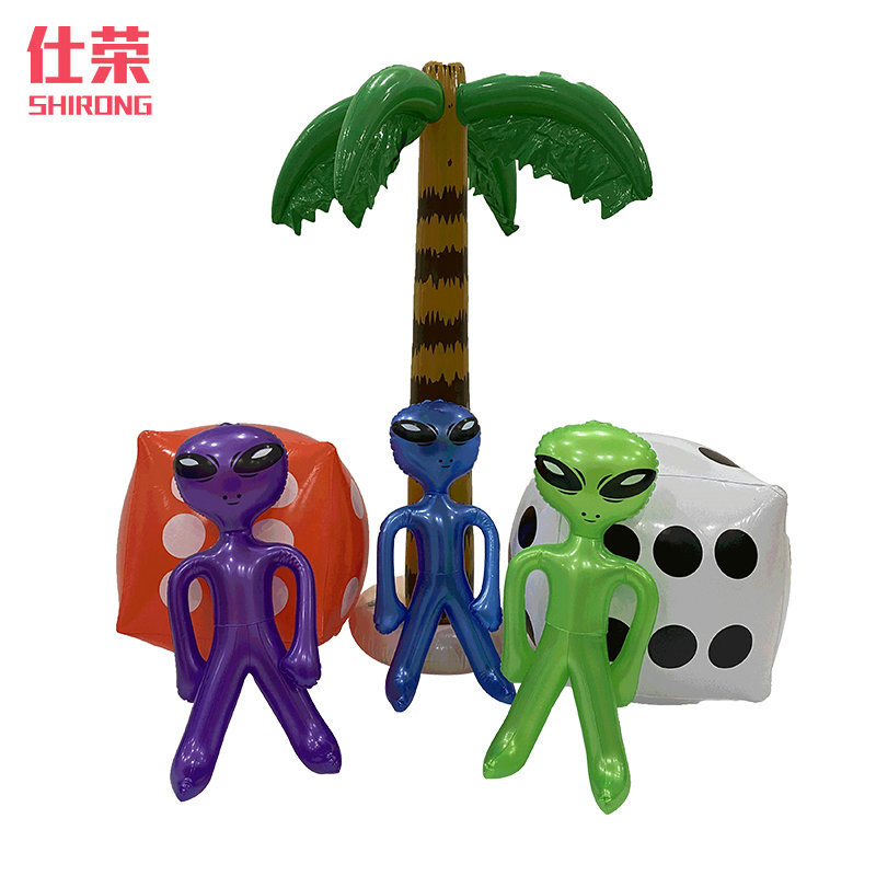 Надувной инопланетянин ПВХ мультяшная кукла игрушка для детей, надувная игрушка, пневматическая модель, печатный логотип
