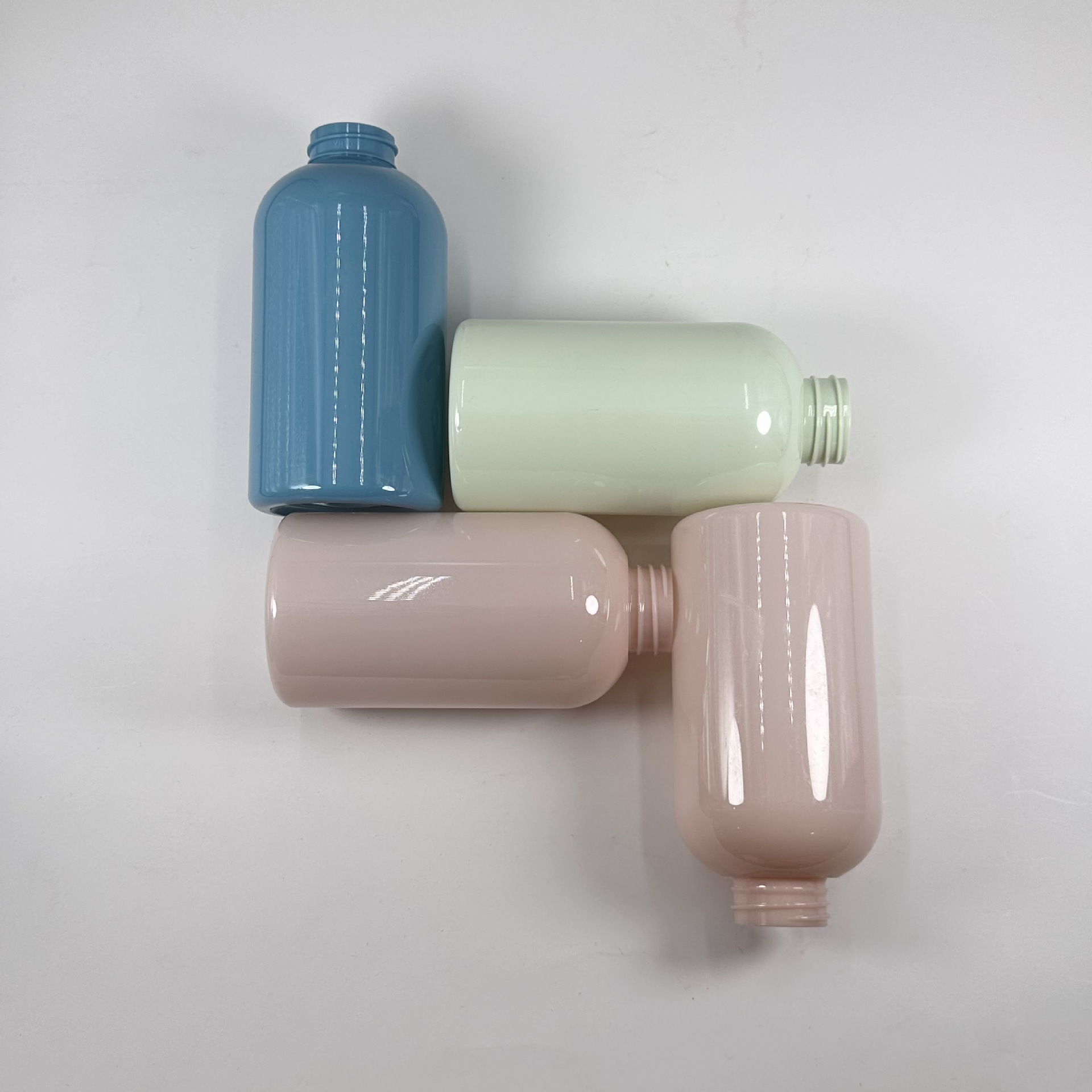 300ml New Frosted Rubber Paint Plastic Press Round Shoulder Shampoo Bottle Body Soap Body Milk Bottled