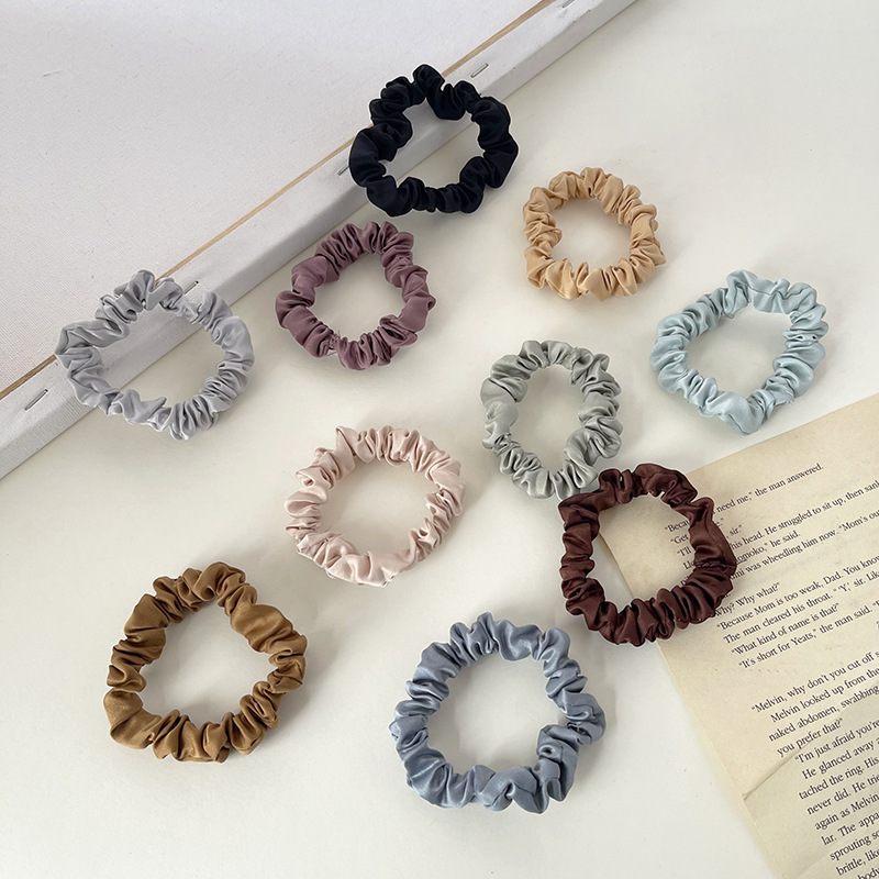 New satin small size hair ring satin temperament ponytail hair changeable hair rope headdress women do not leave marks wholesale manufacturers
