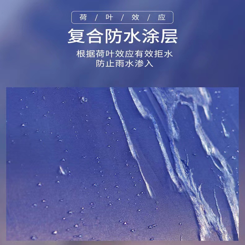 Outdoor Sunshade Large Umbrella Stall Commercial Umbrella Market UV Protection Silver Rubber Stall Double Umbrella Cloth Umbrella