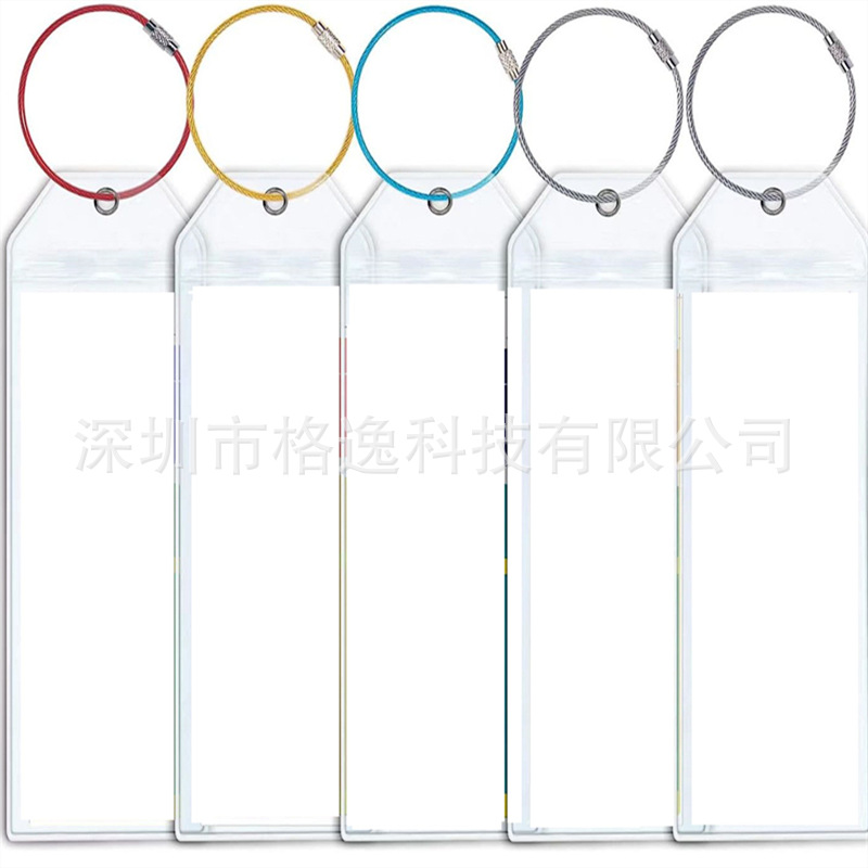 Hot Sale Customized Customer Size Pvc Soft Rubber Boat Brand Luggage Tag Transparent Anti- Travel Tag Card Sleeve