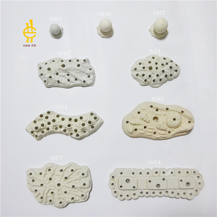 Flower Arrangement Stone Supply Fish Tank Accessories Ceramic Material Strange Stone Base Decorative Stone Cement Base Aquatic Plant Socket