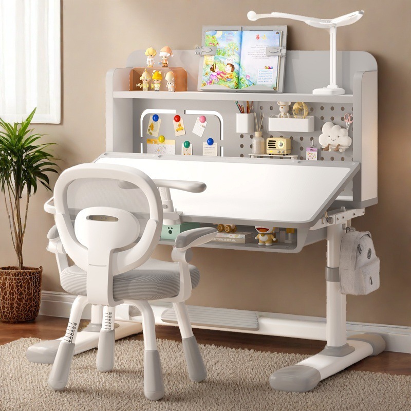 New Children's Writing Desk Set Study Room Complete Desk Primary School Student Writing Sitting Desk Children Can Be Raised