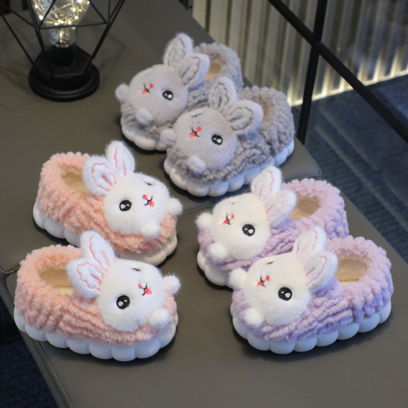 Children's Cotton Slippers Boys Winter Girls Kidsren Infants Bag Heel Indoor Home Baby Non-slip Woolen Cotton Shoes Winter