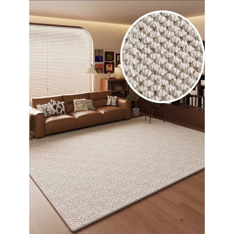 Pineapple Circle Carpet Imitation Sisal Bedroom Living Room New Bay Window Room Floor Mat Knitted Wear-Resistant Blanket Retro Carpet Special Shape