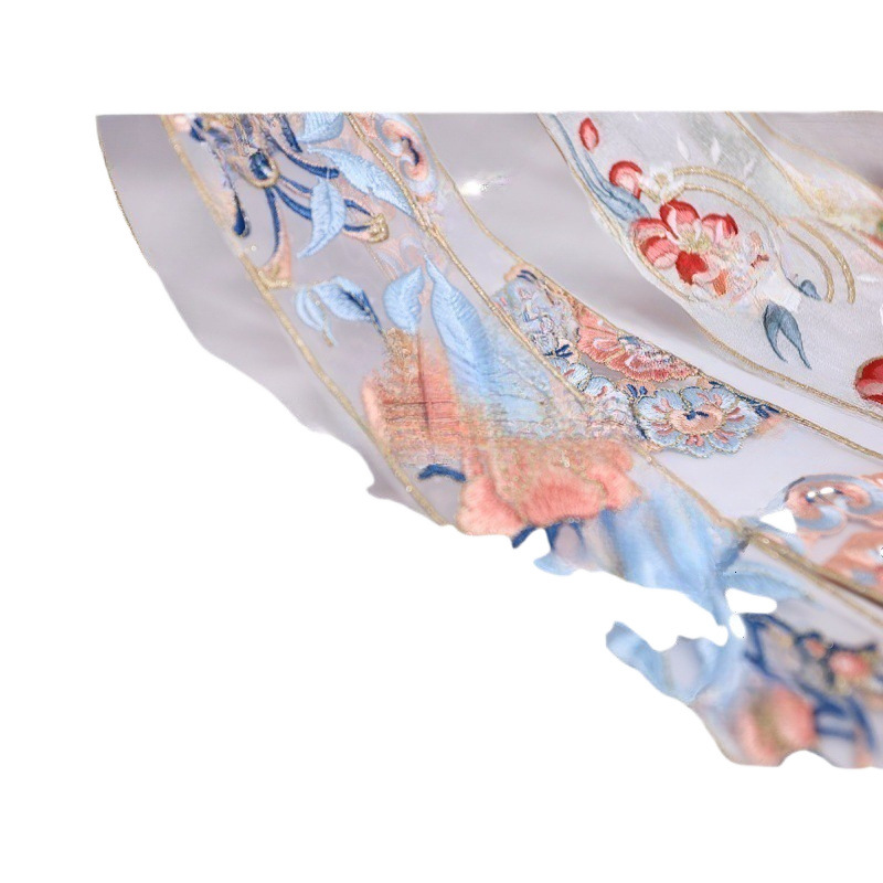 Curtain Screen Embroidery Style Hanfu Embroidery Decoration Collar Edge Lace Accessories Embroidery Lace