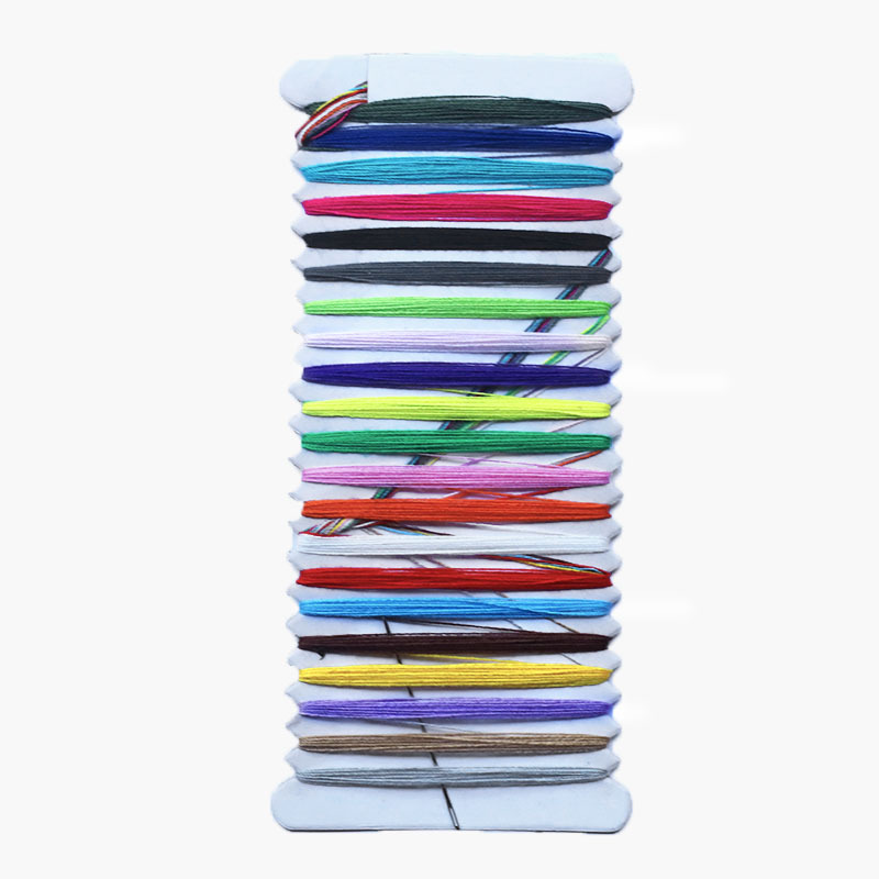 Handmade sewing bag mixed color cross stitch thread board household sewing sewing thread embroidery thread with needle 21 color random