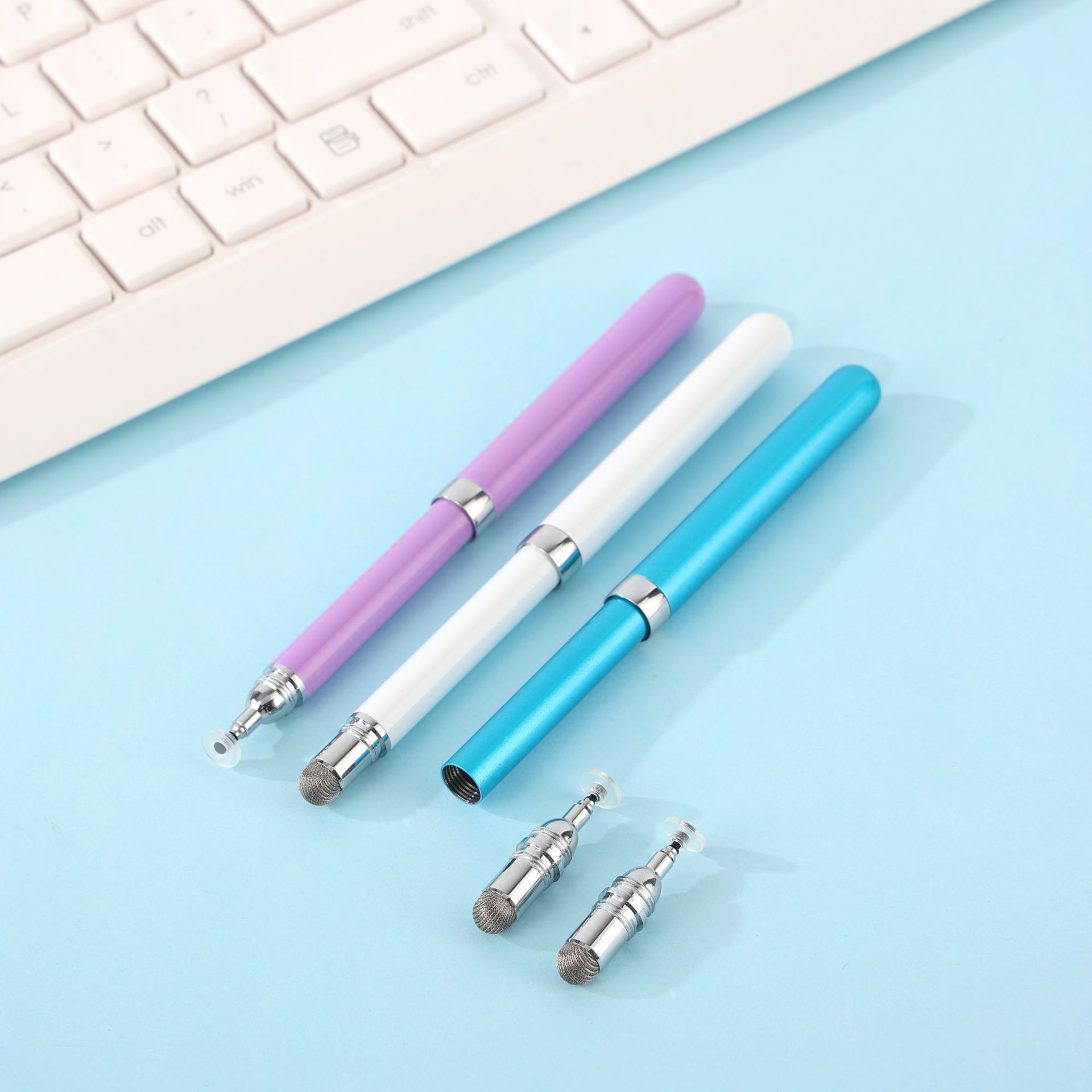 Capacitance pen dual-purpose fiber cloth head touch capacitive pen disc touch screen touch pen stylus pen