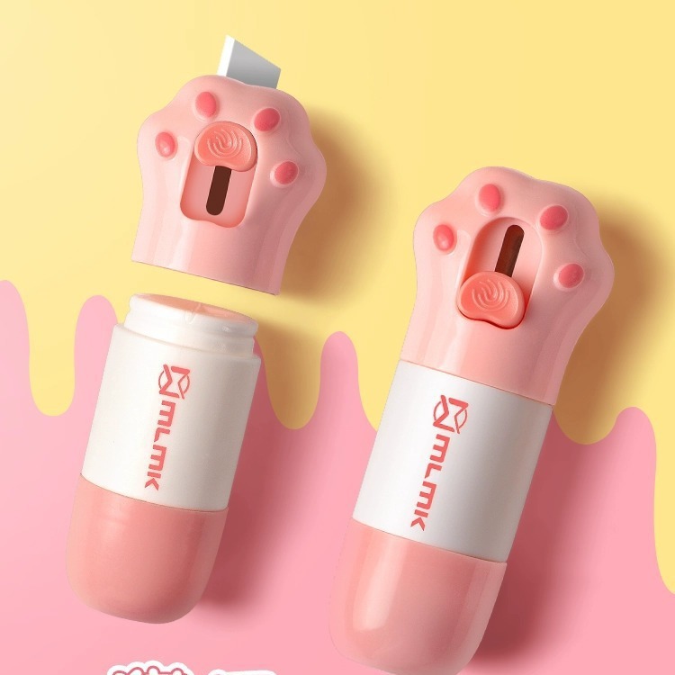 Cat Paw Style Thermal Paper Correction Fluid, Integrated Courier Slip with Privacy Seal and Box Opener for Takeout Orders