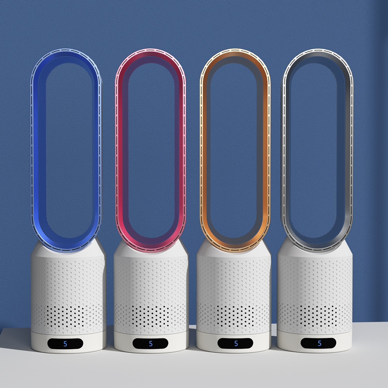 Factory direct supply bladeless fan household electric fan no page mute air filter circulation fan bedside floor table