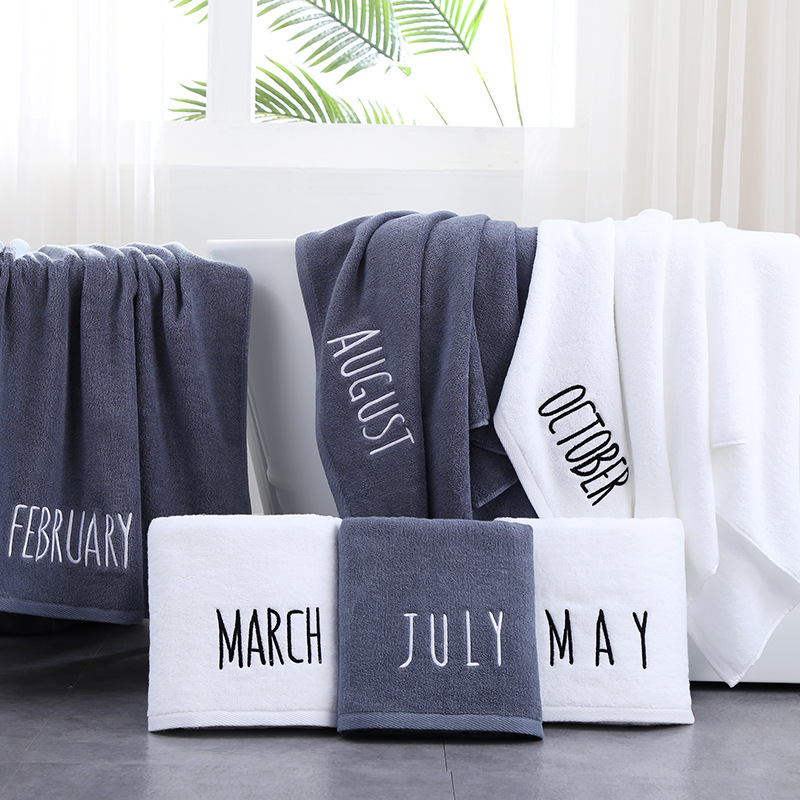 Thickened month bath towel pure cotton adult high quality bath towel gifts can be used as logo